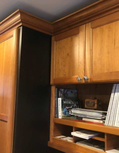 built in cabinets in the kitchen